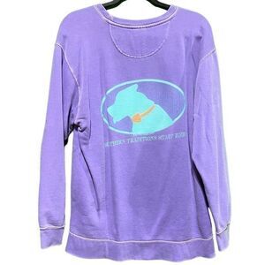 Dixie Peaches Couture Sz MD Dog Southern Traditions Start Here Sweatshirt Purple